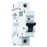 Автоматический выключатель HGD63P 1PMCS0000C 00025 1 полюс, 25А, ток к.з. 10kA, хар-ка C (STANDARD) | код 13.04.001016 | HYUNDAI