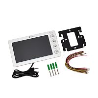 Цветной монитор видеодомофона 7 формата AHD(1080P), с детектором движения, функцией фото- и видеозаписи. Цвет белый (модель AC-434) | код 45-0434 | SECURIC