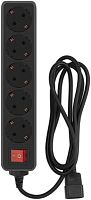 Сетевой фильтр PC Pet AP01006-E-B 1.8м (5 розеток) черный (пакет ПЭ) | код 619892 | PC PET