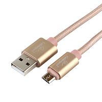 Кабель USB 2.0 Cablexpert CC-U-mUSB01Gd-1M, AM/microB, серия Ultra, длина 1м, золотой, блистер | код CC-U-mUSB01Gd-1M | Cablexpert