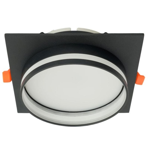 Светильник ДВО-25w GX70 без лампы квадратный черный | код 51100 | Feron