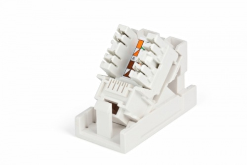 Розетка (вставка) 45x22 5 (аналог Mosaic) с наклонным модулем RJ-45 категории 6, Hyperline SIP2K-C6-M45-22.5 | код 35211 | Hyperline