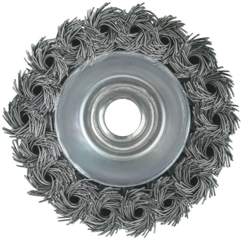 Щетка для УШМ, М14, Чашка, крученая витая проволока 0,5 мм, 75 мм, блистер, Profi | код 82-898 | FIT фото 5