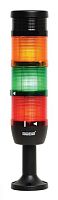IK73L024ZM01 Сигнальная колонна 70 мм, красная, желтая, зеленая 24 В, светодиод LED, зуммер. | код IK73L024ZM01 | EMAS