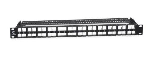 Патч-панель модульная PLBHD-48-1U 19дюйм 1U 48 портов высокой плотности для неэкранир. модулей с задним кабельн. организатором без модулей Cabeus 9670c