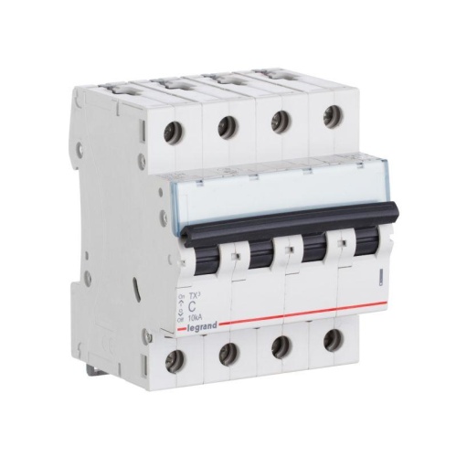 Выключатель автоматический четырехполюсный 40А B TX3 6kA/10kA | код 403906 | Legrand Выключатель автоматический четырехполюсный 40А B TX3 6kA/10kA | код 403906 | Legrand