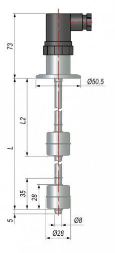 Датчик уровня поплавковый ПДУ-2Н.2.200.К.100.К.CL40 | код 140520 | ОВЕН Датчик уровня поплавковый ПДУ-2Н.2.200.К.100.К.CL40 | код 140520 | ОВЕН