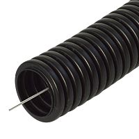 Труба гофрированная ПП легкая 350 Н безгалогенная (HF) стойкая к ультрафиолету черная с/з dвн 14,1 мм, dнар 20 мм (100м/4800м уп/пал) Промрукав | код PR02.0419 | ПРОМРУКАВ