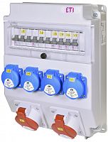 Распред. щит с разъемами EDS11 4-2/2-5 16 (Разъем 16A/5P-2, Schuko-4, АВ: C16/1-4, C16/3-2) | код 004483300 | ETI