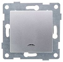 GUSI Ugra механизм выключателя 1кл. (инд), скрытая установка, 10А, 250В. Цвет: серебро. | код С11В18-004 | GUSI ELECTRIC