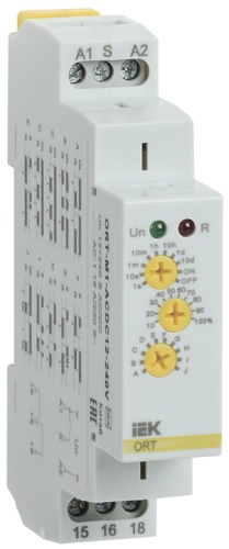 Реле времени ORT многофункциональное 1 контакт 12-240В AC/DC | код ORT-M1-ACDC12-240V | IEK