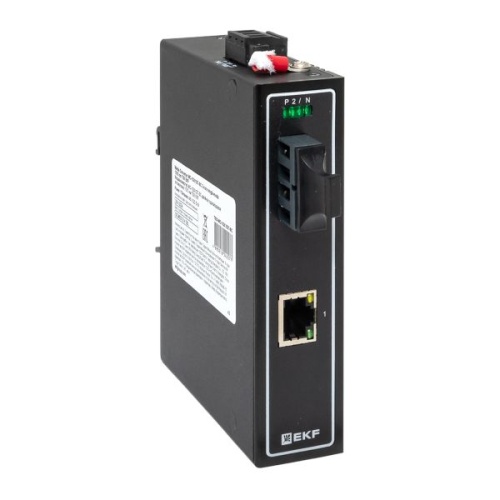 Медиаконвертер 10/100/1000Base-TX в 1000Base-X, разъем SC, двойное одномодовое оптоволокно, 1310нм TSX EKF | код TSX-MC-1GX1GT-SC | EKF