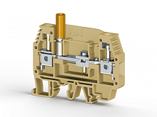 370 503, Клеммник измерительный с 1-м тест. разъемом, 6мм кв., (бежевый), WGO1 | код 0.0.0.3.70503 | KLEMSAN