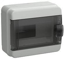 Корпус пластиковый КМПн-8 IP65 черн. прозр. дверь TEKFOR | код TF5-KP72-N-08-65-K03-K02 | IEK