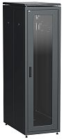 ITK Шкаф сетевой напольный 19" LINEA N 42U 600х1000мм стеклянная передняя дверь, задняя перфорированная черны | код LN05-42U61-GP | IEK
