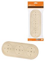 Накладка на бревно деревянная универсальная овал НБУ 1Пх3 92х243 мм, береза TDM | код SQ1821-0422 | TDM