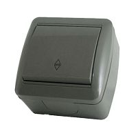 Выключатель на 2 направления 1-кл. открытой установки IP44 10А серый Селигер TDM | код SQ1818-0111 | TDM