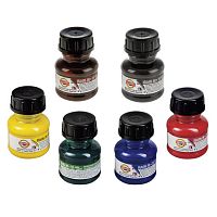 Тушь KOH-I-NOOR, набор 6 шт. х 20 мл, ассорти, картонная коробка, 01417S0601KK | код 224321 | KOH-I-NOOR