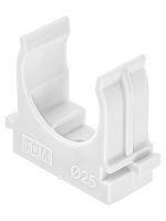 Крепеж-клипса для трубы 25 мм для прямого монтажа (100 шт.) белая TDM | код SQ0405-8013 | TDM