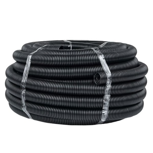 Труба гофр, ПНД с протяжкой d50 мм (20 м) черная-Plast | код tpnd-50n | EKF фото 2