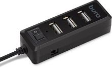 Разветвитель USB 2.0 Buro BU-HUB4-0.5L-U2.0 4порт. черный | код 436328 | BURO
