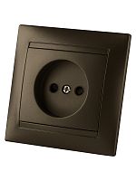 Розетка 2П 10А 250В с защ. шт. бронза Лама TDM | код SQ1815-0710 | TDM