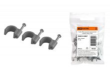 Скоба 30мм круглая пластиковая (серая) (50шт) TDM | код SQ0514-0067 | TDM