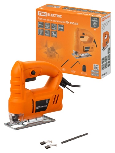 Лобзик электрический ЛЭ-450/55, мощ. 450 Вт, пропил 55 мм, 3000 ход/мин, шнур 3 м, Гранит TDM | код SQ1089-0101 | TDM