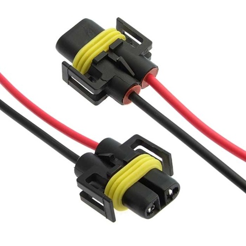 Разъём авт. соединитель RUICHI H8/H11 F пластик, Cu 10CM, 12/ 24 (DC) В | код 98054 | Ruichi