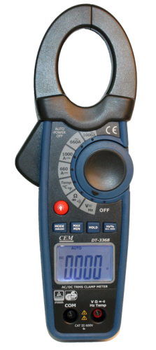 DT-3368 Профессиональные токовые клещи для измерения пост/перемен. Тока (без поверки) | код 480434 | CEM