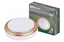 Светильник накладной LED ДПО Антарес 8Вт 4000К круг 140*58 мм мат.золото IP54 TDM | код SQ0354-0015 | TDM