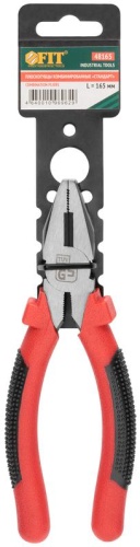 Плоскогубцы комбинированные ''Стандарт'' красно-черные пластиковые ручки, полированная сталь 165 мм | код 48165 | FIT фото 3 Плоскогубцы комбинированные ''Стандарт'' красно-черные пластиковые ручки, полированная сталь 165 мм | код 48165 | FIT фото 3