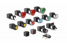 Кнопка водозащитная жёлтая со стрелкой(1НО) | код KB34RSO | EMAS