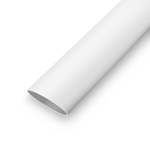 Термоусадочная трубка без клеевого слоя RUICHI, коэффициент усадки 2:1, длина 1 м, диаметр 12 мм, белая | код 60815 | Ruichi