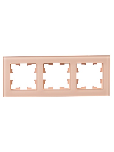 BRITE Рамка 3-мест. РУ-3-2-БрП стекло персиковый матовый IEK | код BR-M32-G-31-K96 | IEK фото 5