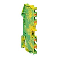 Клеммная колодка пружинная 4 Push-in 4 вывода земля | код PIT-4-4-pe | EKF