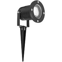 Светильник светодиодный тротуарный ДТУ-7w 4000К с лампой GU10 IP65 черный | код 11859 | Feron