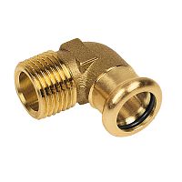 Уголок бронза пресс 15 х 1/2' НР для медных труб (180921512) | код RG008TF92C21G9 | Sanha