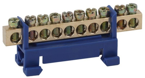 Шина N "ноль" в изоляторе типа стойка ШНИ 6х9-10-Д син. NO-222-77-1 | код. Б0044125 | Эра Шина N "ноль" в изоляторе типа стойка ШНИ 6х9-10-Д син. NO-222-77-1 | код. Б0044125 | Эра