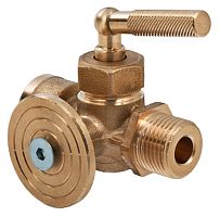 Кран для маном. трехход. с фланцем 1/2" | код. OR.1808.04 | VALTEC