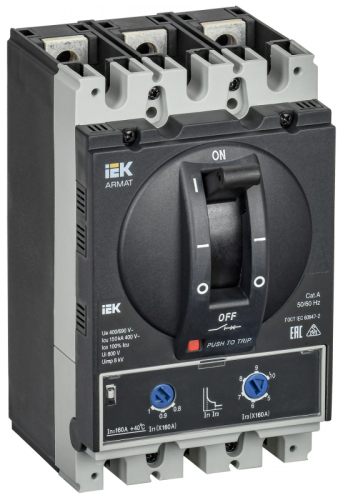 ARMAT Авт. выкл. лит. корпус 3P D 150кА 160А ТМ рег. IEK | код AR-MCCB-3D-150-0160A-ATUC | IEK ARMAT Авт. выкл. лит. корпус 3P D 150кА 160А ТМ рег. IEK | код AR-MCCB-3D-150-0160A-ATUC | IEK