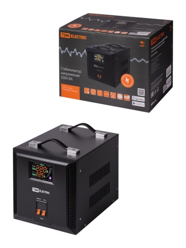 Стабилизатор напряжения БСР1-3,0 кВА электронный переносной TDM | код SQ1201-0035 | TDM