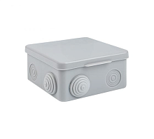 Коробка распаячная КМР-030-031 с крышкой (83х83х54) 7 мембранных вводов светлое дерево IP54 EKF PROxima | код. plc-kmr-030-031-s | EKF