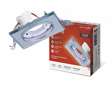 Светильник встраиваемый GX53R-glass SMR-L КВАДРАТ с подсветкой 4К под GX53 зеркальный IN HOME | код 4690612044286 | IN HOME