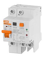 УЗДП с авт. выкл. 1P+N 16А 6кА х-ка C TDM | код SQ0227-0002 | TDM