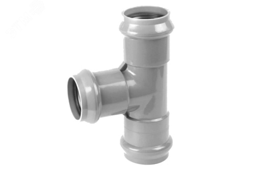 Тройник раструбный 110x90 мм. 90 градусов | код 2181119 | Хемкор