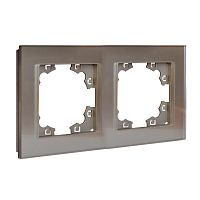 Рамка 2-м Афина стеклянная мокко UNIVersal 2285