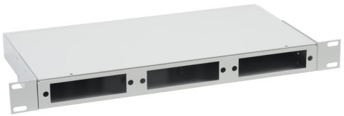 1U Оптический распределительный кросс до 24 портов (без планок, под 8п-3шт) | код FOBX24-1U-000 | ITK by IEK