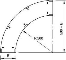 Крышка угловой секции 300мм | код 6231470 | OBO Bettermann
