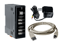 USB-2560/S CR 4-Port Industrial USB 2.0 Hub (RoHS) with GPSU06U-6 (Power Supply) | код 00-06024405 | ICP DAS